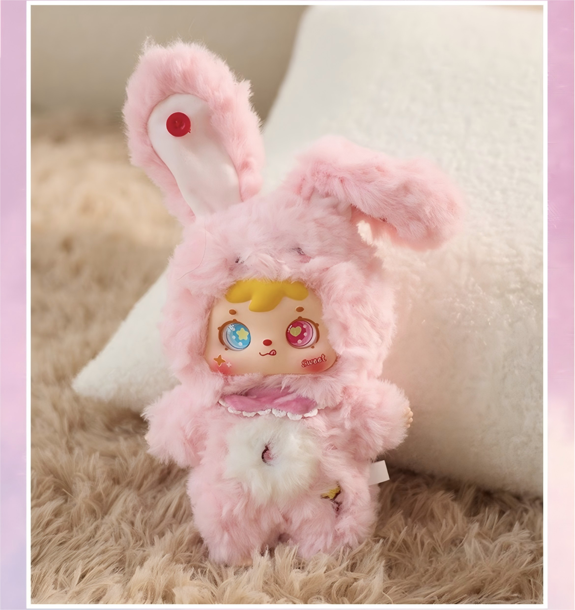 Samuel  Between Dreams Series Blind Box Doll | Animal Pajama Design with Vinyl Face & Plush Fabric | Sparkling Eyes & Dreamy Colors | Sleep-Themed Charm Included | 6 Styles + 1 Secret | Approx. 14cm (1 Random Piece)