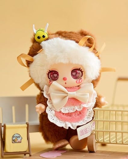 日本国内送料無料｜Liila toys 第4代 スイーツテーマの可愛い小猫｜正規品 スイーツシェフ風×ふわふわ蓬松デザイン＆大きなリボー付き｜全7種（シークレット1種含む） (6個装端盒)