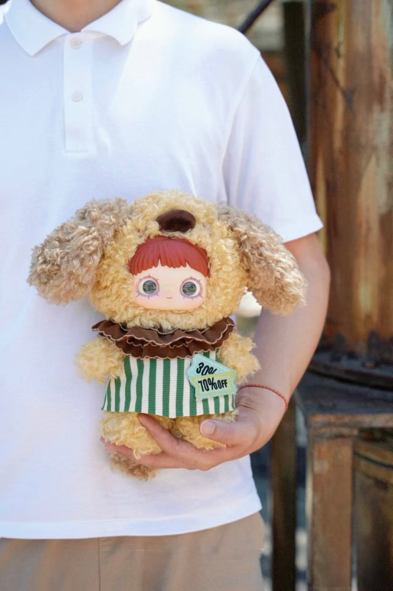 MayMei Paradise Ruins Series Designer Plush Blind Box 33cm – Collectible Plush Doll with Rotating Eyes, Embroidered Ears, 3D Hat, Removable Outfit, Random Blind Box Toy