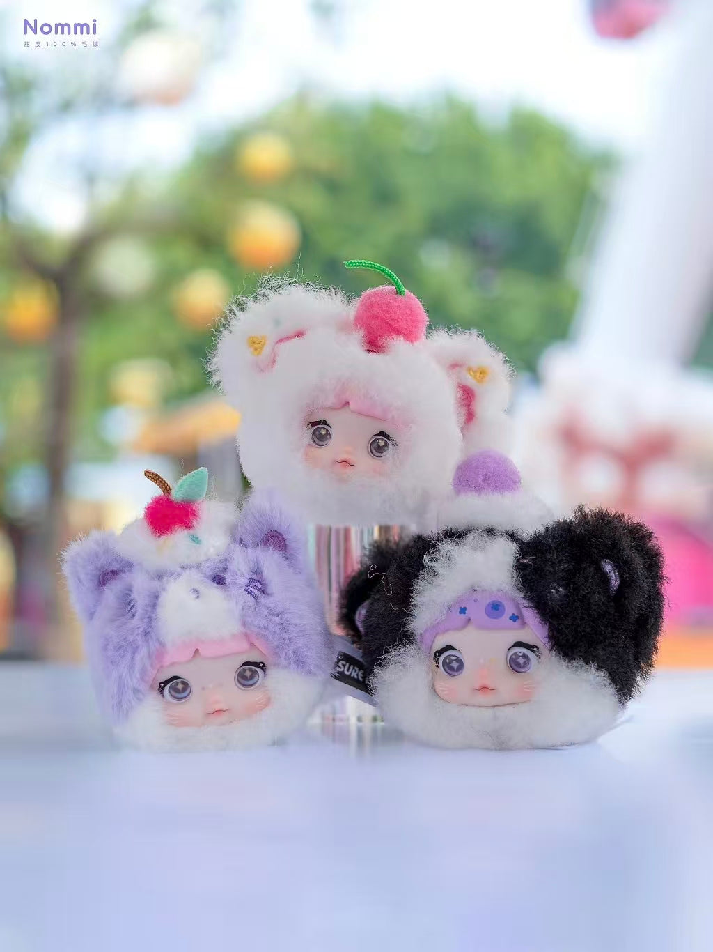 Nommi Sweetness 100% Plush Blind Box – Mini Designer Toy Plush with 3-Mode Eyes & Keychain