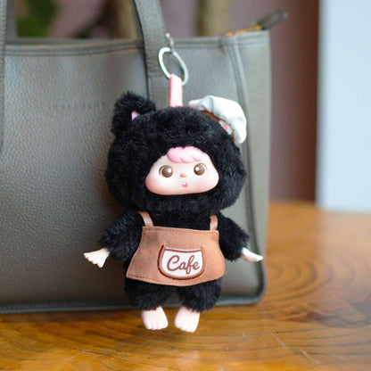 Miyee Official Animal Cafe Series Blind Box Figure｜PVC & Plush Collectible Toy｜16cm Cute Mascot｜6 Designs + 1 Secret (1/96) Random｜Desk Decor & Collection｜Perfect Christmas & Birthday Gift