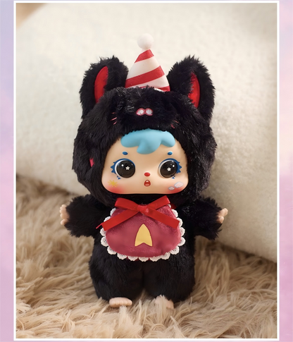 Samuel  Between Dreams Series Blind Box Doll | Animal Pajama Design with Vinyl Face & Plush Fabric | Sparkling Eyes & Dreamy Colors | Sleep-Themed Charm Included | 6 Styles + 1 Secret | Approx. 14cm (1 Random Piece)