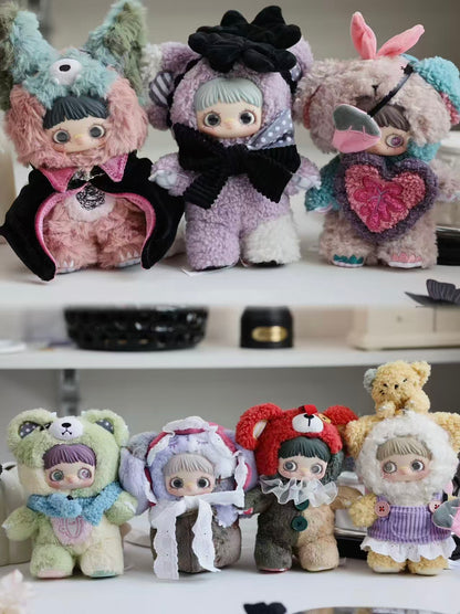 MayMei Twin Realm Series Plush 6-Piece Set – Official Designer Toy Blind Box Collection with Magnetic Details