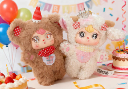 Coco Star Birthday Party Series Blind Box Collectible Figures | Plush Character Design | 6 Regular + 1 Secret | Official Authentic | Birthday & Christmas Gift Desktop Decor