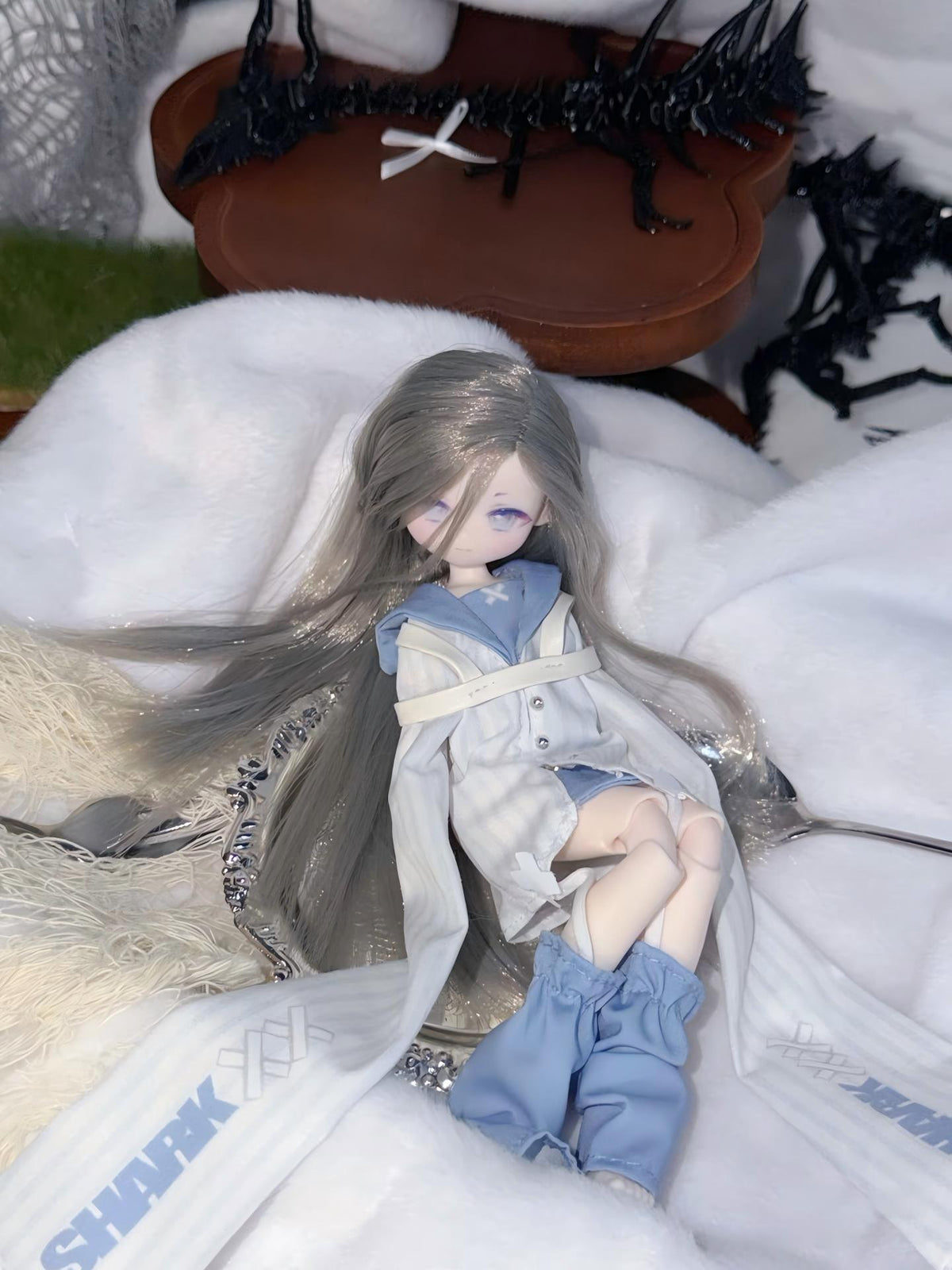 可愛い怪談シリーズ BJD ブラインドドール 1/8スケール 約20cm 全身可動 植毛ヘア 着せ替え人形（ランダム1体）