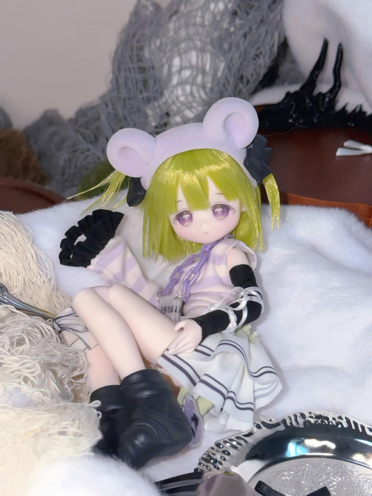 可愛い怪談シリーズ BJD ブラインドドール 1/8スケール 約20cm 全身可動 植毛ヘア 着せ替え人形（ランダム1体）