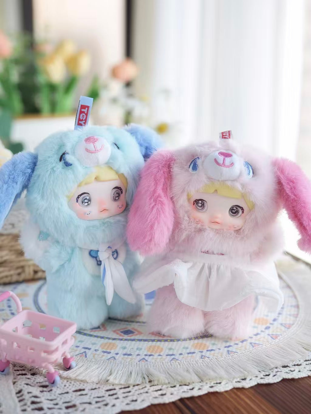 Nommi Puppy Diary Series Plush Mascot & Keychain – Blind Box Collectible Puppy with Interchangeable Eyes