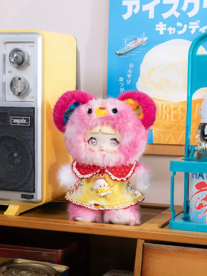 NOMMI Childhood Series Plush Blind Box Designer Toy | Collectible Plush Doll with Interchangeable Eyes, Movable Legs, Removable Outfit, Sitting Pose, Random Blind Box Gift