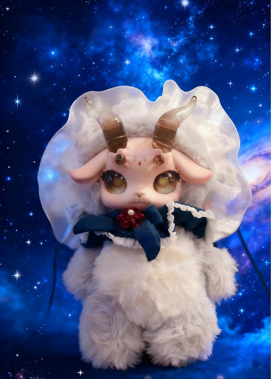 Fecoco Vidley Sheep Series Plush Toy, Blind Box, Genuine Product, Fluffy Sheep Motif & Cute Details, Random 1 Piece From 6 Types