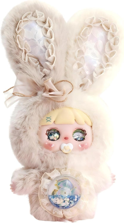 Meya & Mocici Sugar Heart Bunny Magic Secret World Series, 7 Types in Total + 2 Secret Types (Honey & Dori), 3 Types of Eye Parts, Quicksand Tummy, Luminous Gimmick, and Pacifier (1 Random Set) Plush