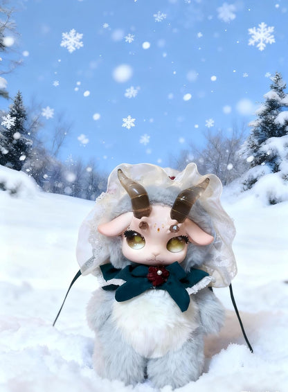 Fecoco Vidley Sheep Series Plush Toy, Blind Box, Genuine Product, Fluffy Sheep Motif & Cute Details, Random 1 Piece From 6 Types