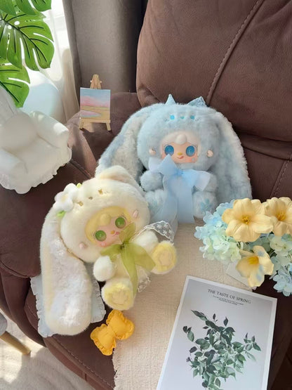 Yooki 400% “Bunny Blossom Notes” Plush Blind Box | 35cm Large Bunny Plush with Long Fur & Vinyl Face | 6 Designs + 1 Secret Edition