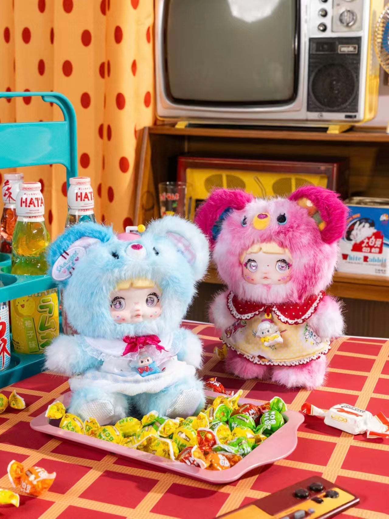 NOMMI Childhood Series Plush Blind Box Designer Toy | Collectible Plush Doll with Interchangeable Eyes, Movable Legs, Removable Outfit, Sitting Pose, Random Blind Box Gift