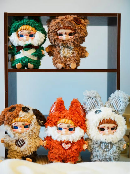 Bad Kid Kippo Rebel Paradise Plush Blind Box | Kawaii Anime-Style Plush Doll | Soft Fluffy Mascot with Animal Costume & Scar Makeup | 6 Regular Designs + 1 Secret