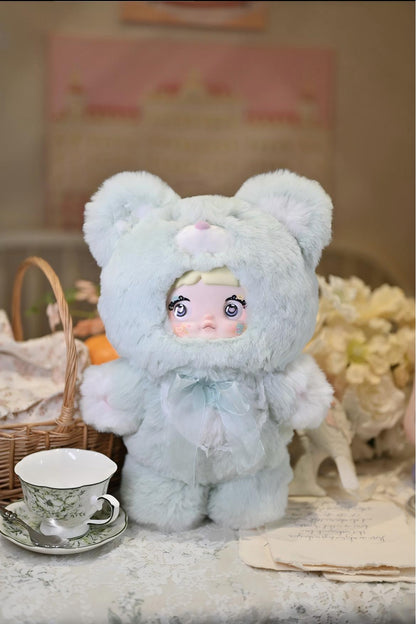 Nommi Sleepy Bear 400% Big Size Poseable Frame Plush Blind Box Collection｜8 Types + Secret｜Pajamas & Sleep Mask Included｜Cute Animal Pajamas｜Random 1 Item