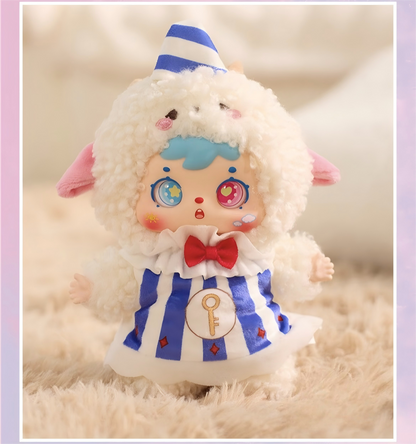 Samuel  Between Dreams Series Blind Box Doll | Animal Pajama Design with Vinyl Face & Plush Fabric | Sparkling Eyes & Dreamy Colors | Sleep-Themed Charm Included | 6 Styles + 1 Secret | Approx. 14cm (1 Random Piece)