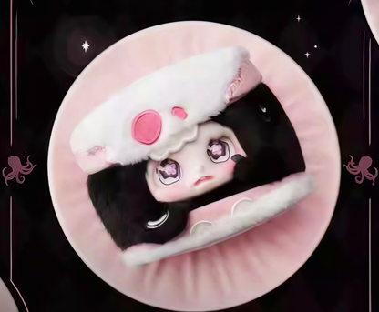 Cino Black Monday Plush Blind Box | Dark-Style Designer Plush Bag Charm | Interchangeable Face & Eye Parts | 6 Regular Designs + 1 Secret