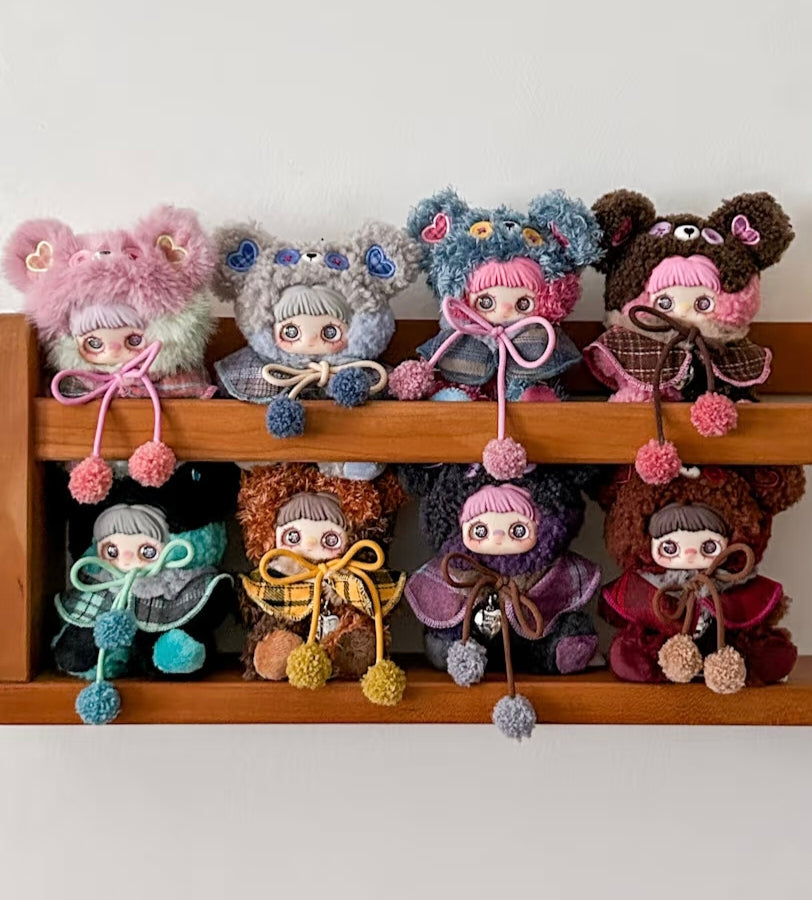 MayMei Bear Cookie Series Plush Blind Box – Fluffy Bear Hoodie Doll (14cm) | Collectible Designer Toy