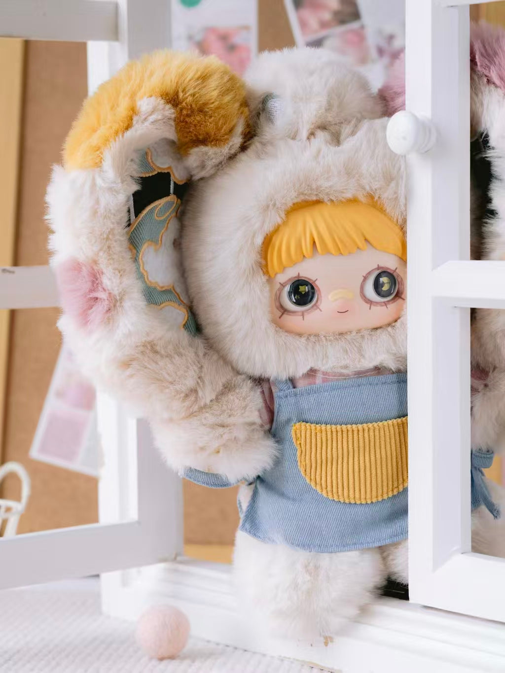 MayMei Paradise Ruins Series Designer Plush Blind Box 33cm – Collectible Plush Doll with Rotating Eyes, Embroidered Ears, 3D Hat, Removable Outfit, Random Blind Box Toy