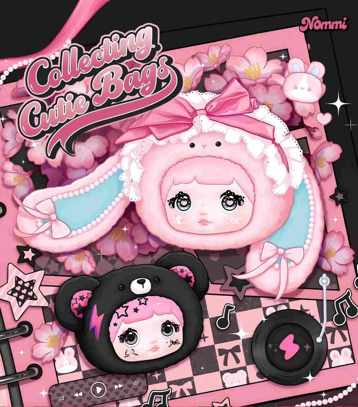 Nommi Cute Storage Bag Blind Box – Random 1 Design, 6 Regular + 1 Secret (1:6 / 1:60), Collectible Crossbody Bag