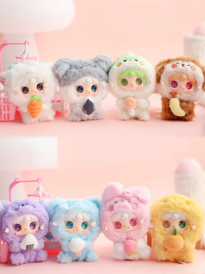 YOOKI Hugging Gourmet Series Blind Box Plush Keychain | Random 2 Pieces | 9 Designs incl. Secret | Scented Mini Plush with Odd-Eye Characters | Approx. 10cm Designer Collectible