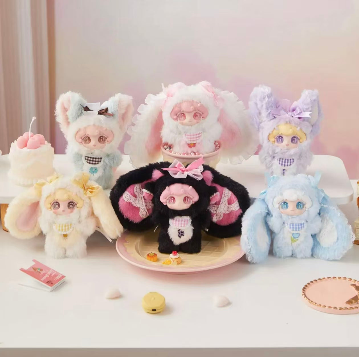 Lilina Floral Dream Whisper Plush Blind Box – 15cm Pastel Animal Mascot, Soft Plush Keychain (6 Designs + 1 Secret)