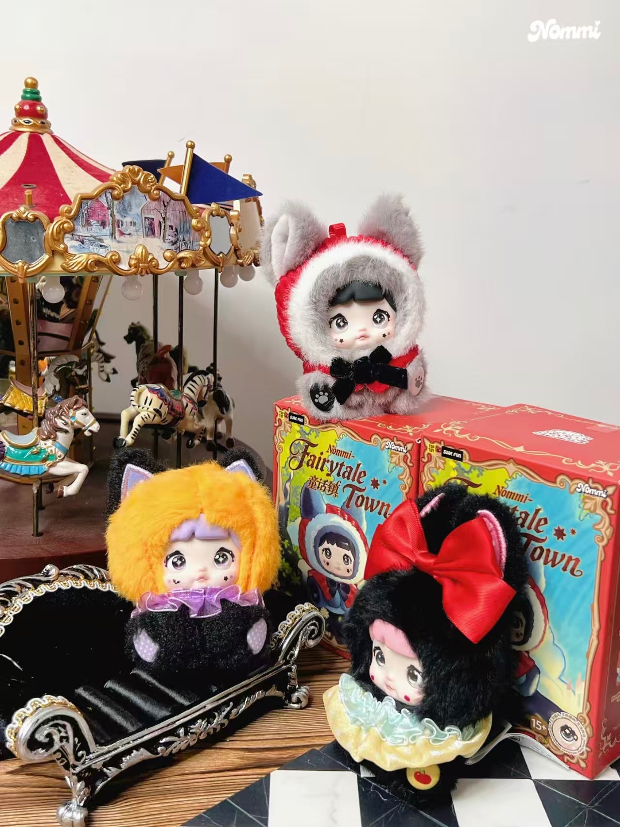 Nommi Mibao Fairy Tale Town Plush Blind Box – Designer Toy Mini Plush with Interchangeable Eyes