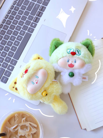 Runa Sweet Cat Park Plush Blind Box | Vinyl Face Fluffy Cat Plush | 13cm | 6 Designs + Secret | Cute Gift