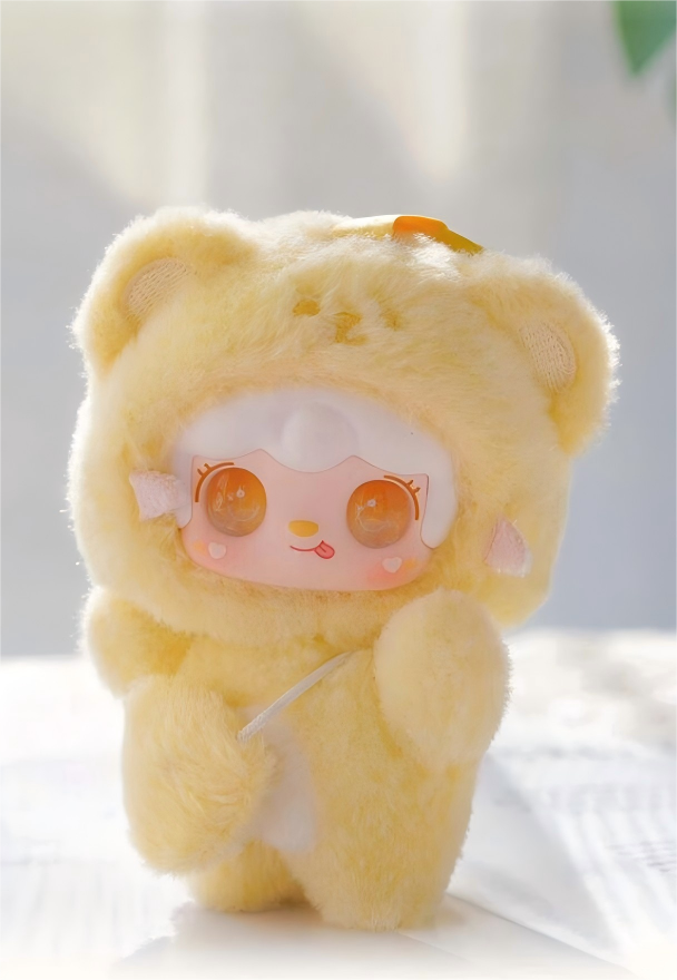 Yooki Bite-Me Bear Plush Blind Box – 10cm Plush Mascot, Random 1 of 8 Designs, Collectible Desk Decor