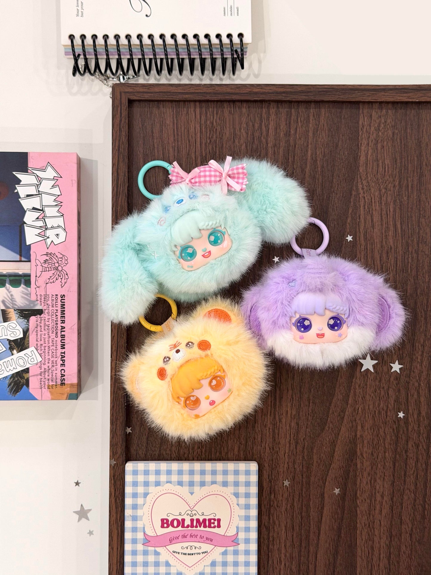 Sanmi Goddess Animal Compact Mirror Collection | Official Authentic | Plush Mini Animal Mirror Blind Box (6 Regular + 1 Secret) | Gift & Collectible