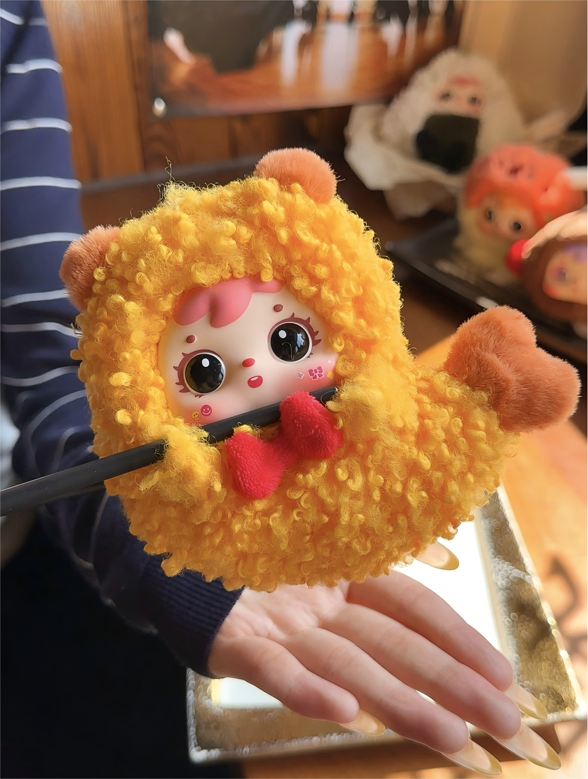 Samuel Fried Shrimp Series Blind Box — Official Authentic Designer Toy, Cute Fried Shrimp Character Design, 6 Regular + 1 Secret, Collectible Desk Display, Christmas & Birthday Gift