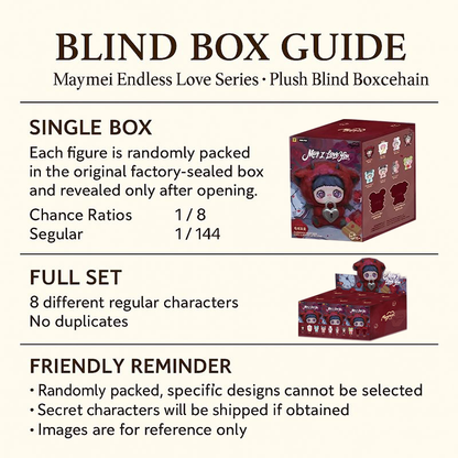 Maymei Endless Love Plush Blind Box Keychain