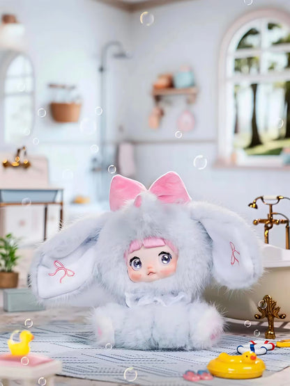 Nommi Sitting Zoo Plush Keychain Blind Box | 14cm Fluffy Mascot with 360° Rotating Eyes, Designer Bag Charm (6 Designs + 1 Secret)