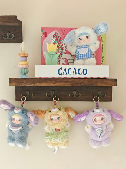 Nommi Puppy Diary Series Plush Mascot & Keychain – Blind Box Collectible Puppy with Interchangeable Eyes