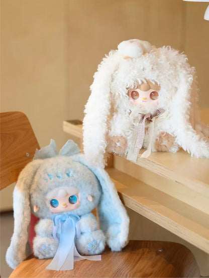 Yooki 400% “Bunny Blossom Notes” Plush Blind Box | 35cm Large Bunny Plush with Long Fur & Vinyl Face | 6 Designs + 1 Secret Edition