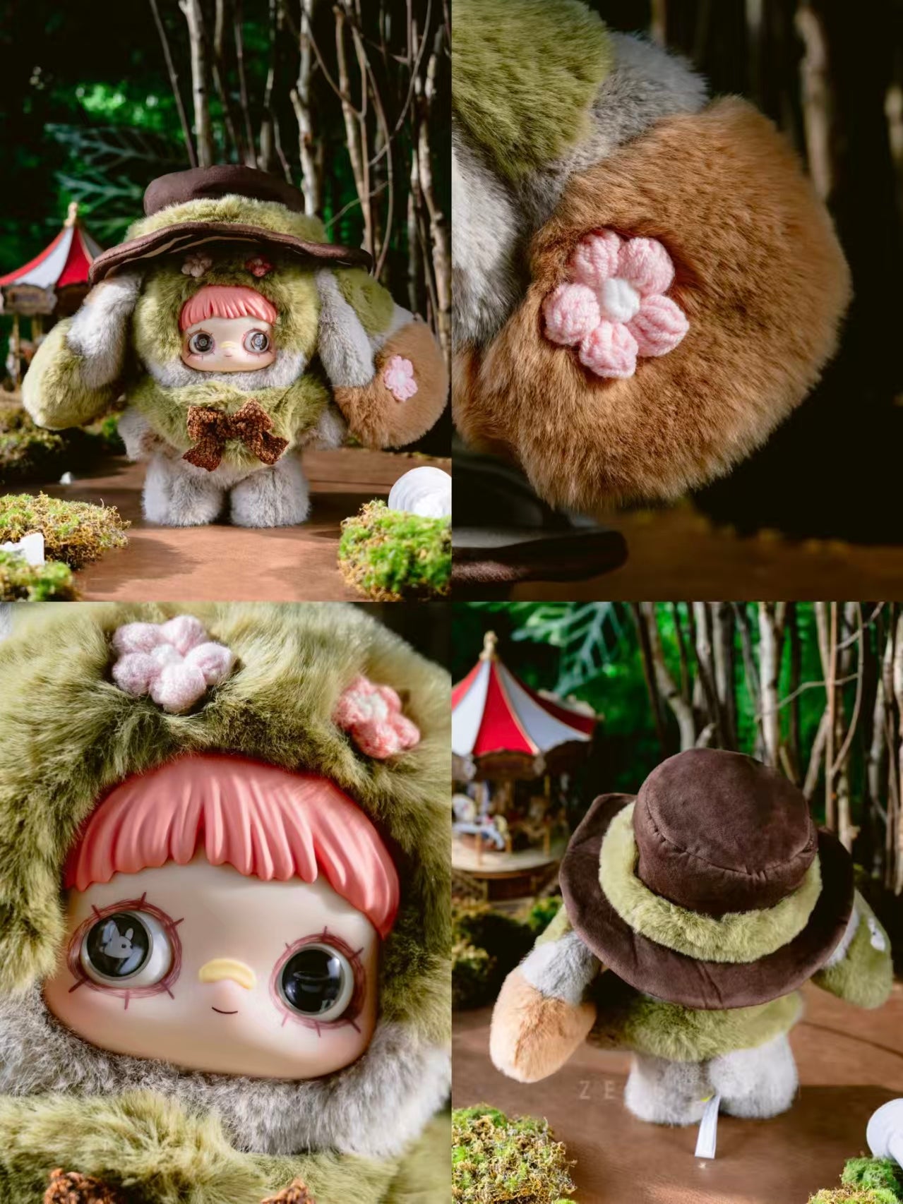 MayMei Paradise Ruins Series Designer Plush Blind Box 33cm – Collectible Plush Doll with Rotating Eyes, Embroidered Ears, 3D Hat, Removable Outfit, Random Blind Box Toy