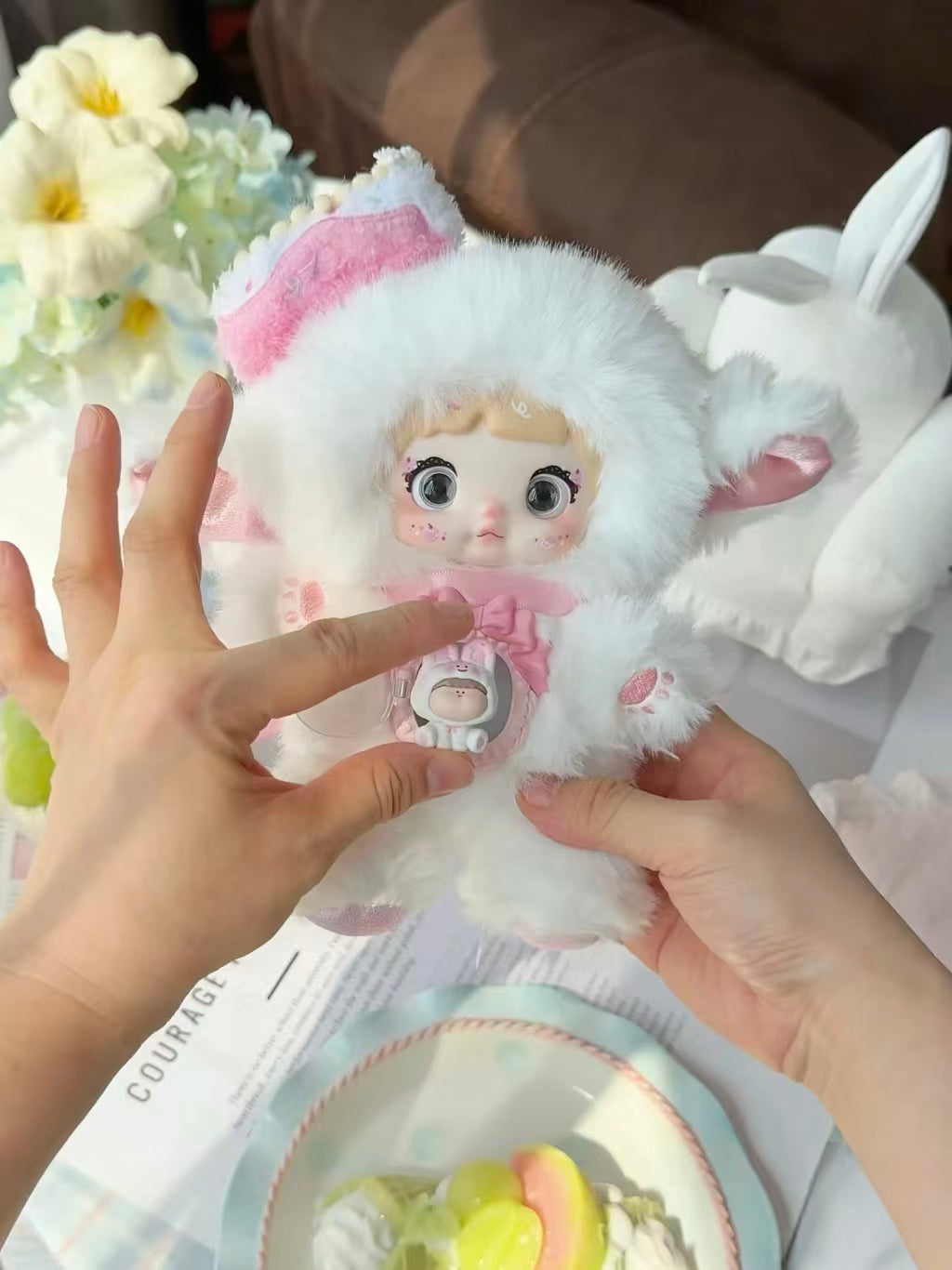 Nommi Sweet Bite Series Kawaii Plush Doll | Dessert-Themed Blind Box Collectible Plush with Movable Eyes & Mini Doll