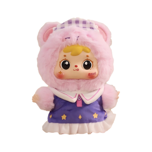 Samuel  Between Dreams Series Blind Box Doll | Animal Pajama Design with Vinyl Face & Plush Fabric | Sparkling Eyes & Dreamy Colors | Sleep-Themed Charm Included | 6 Styles + 1 Secret | Approx. 14cm (1 Random Piece)