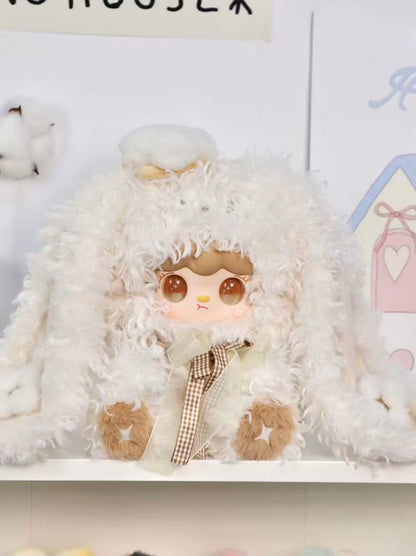 Yooki 400% “Bunny Blossom Notes” Plush Blind Box | 35cm Large Bunny Plush with Long Fur & Vinyl Face | 6 Designs + 1 Secret Edition