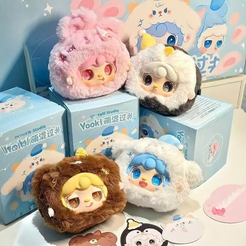 Yooki Menghun Guoguan Plush | Blind Box Collectible Mini Mascots | 9 Designs + Secret & Surprise | Soft & Cute Animal Costume Plush
