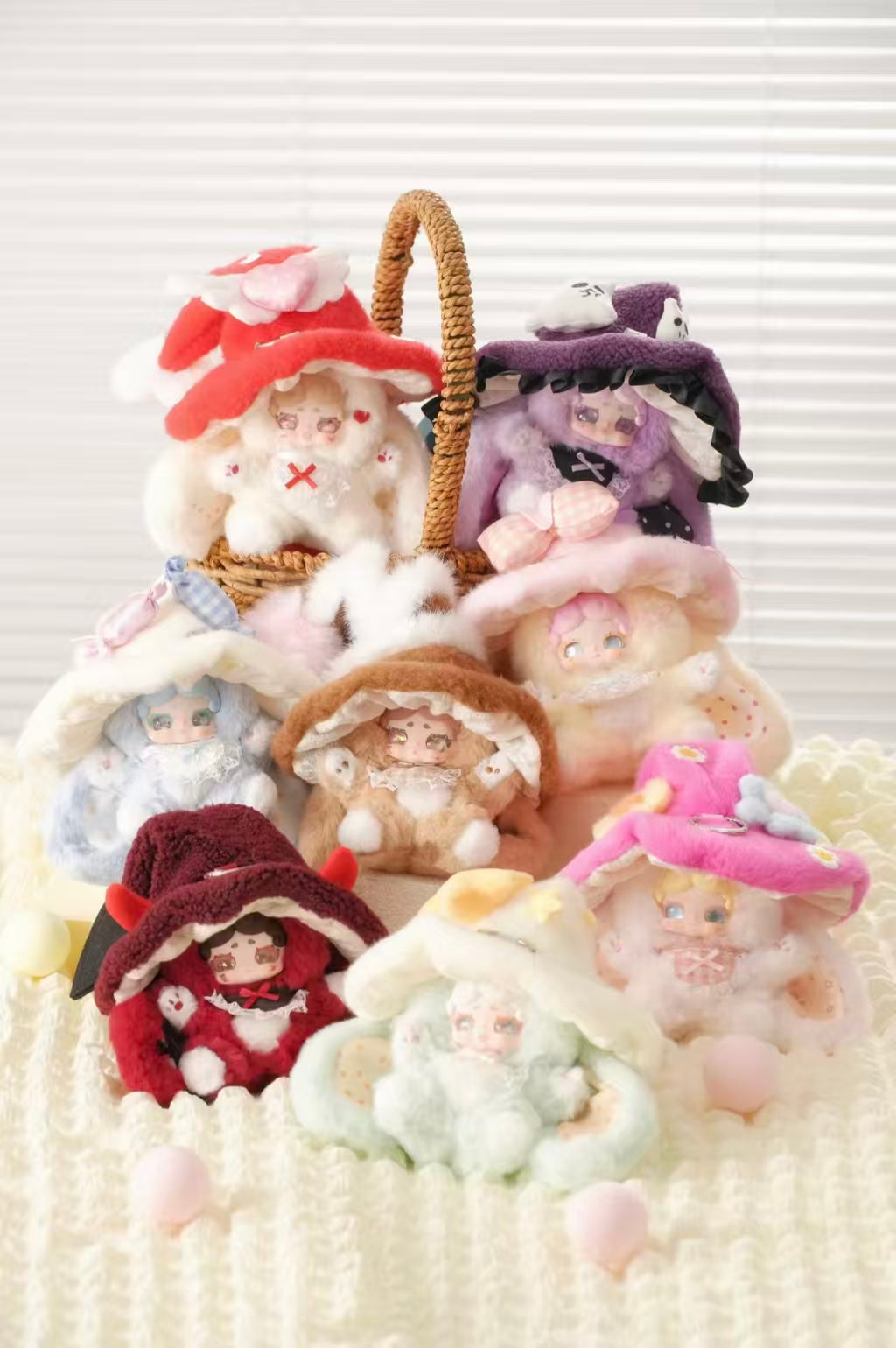 Lucky Deer Nai Good Night Bunny “Witch’s Letter” Series Plush Blind Box – Soft Wizard Bunny Mascot with Magic Hat (6 Regular + 2 Secret Designs)