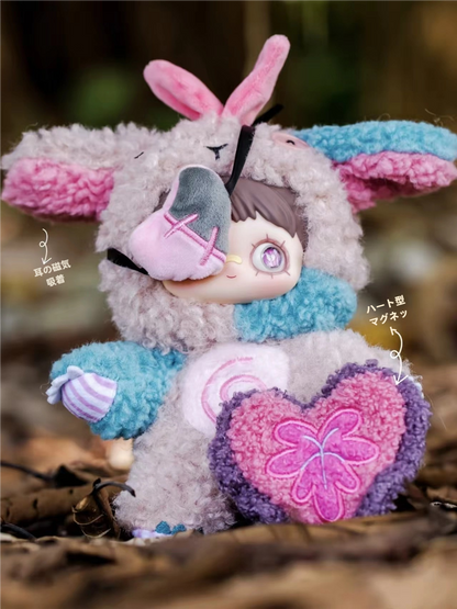 MayMei Twin Realm Series Plush 6-Piece Set – Official Designer Toy Blind Box Collection with Magnetic Details