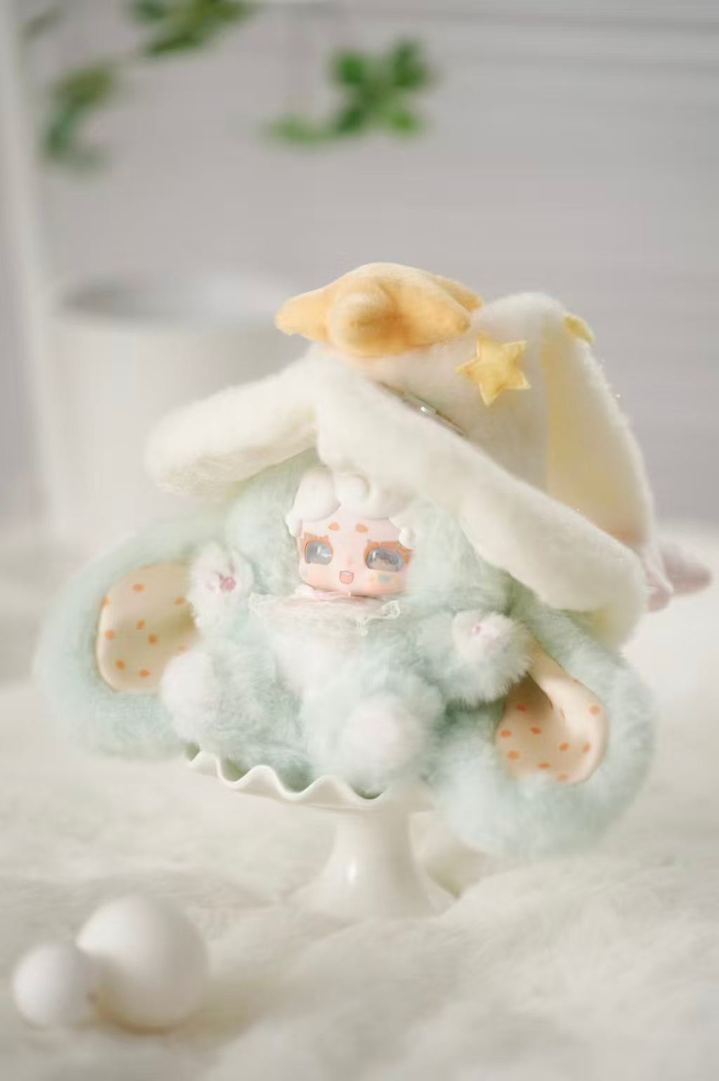 Lucky Deer Nai Good Night Bunny “Witch’s Letter” Series Plush Blind Box – Soft Wizard Bunny Mascot with Magic Hat (6 Regular + 2 Secret Designs)