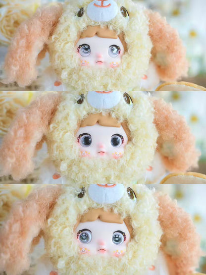 Nommi Puppy Diary Series Plush Mascot & Keychain – Blind Box Collectible Puppy with Interchangeable Eyes