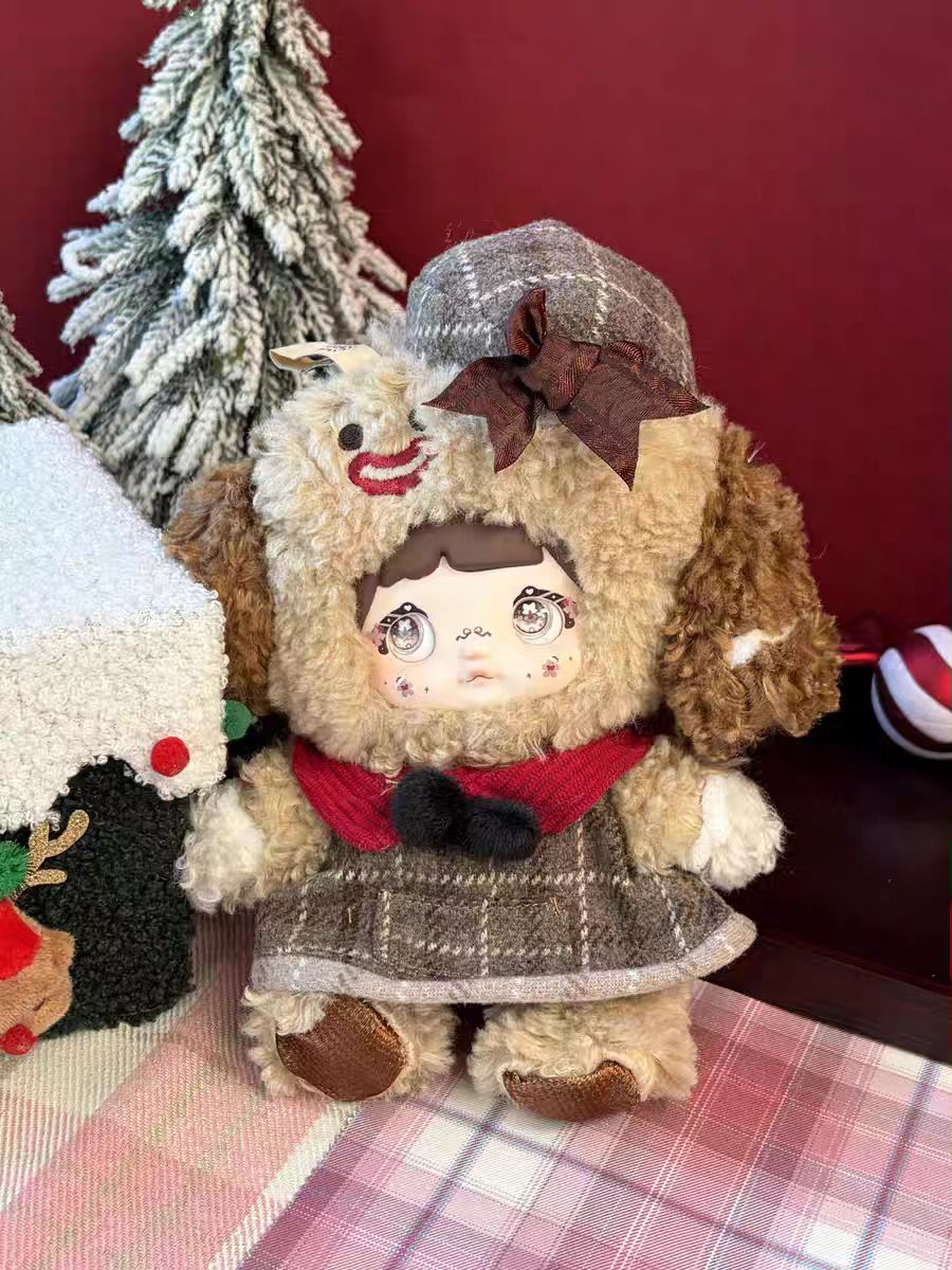 Nommi “Magical Christmas Night” Plush Doll | 20–24cm Soft Holiday Plush with 3 Interchangeable Eye Parts | Cozy Designer Gift