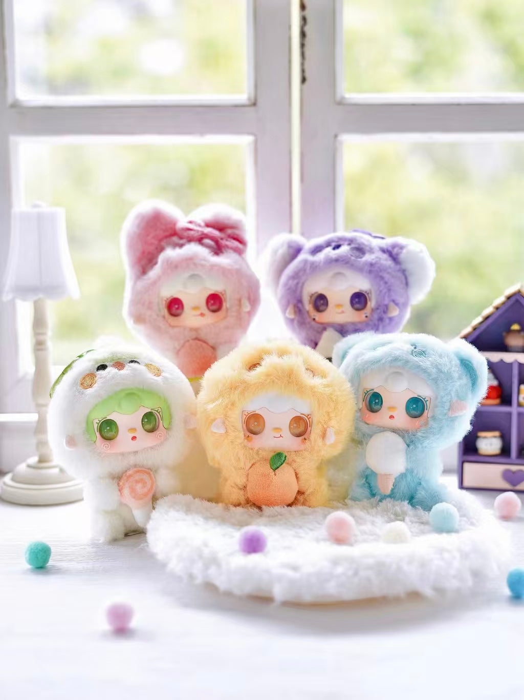 YOOKI Hugging Gourmet Series Blind Box Plush Keychain | Random 2 Pieces | 9 Designs incl. Secret | Scented Mini Plush with Odd-Eye Characters | Approx. 10cm Designer Collectible