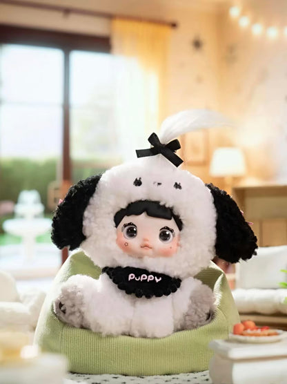 Nommi Sitting Zoo Plush Keychain Blind Box | 14cm Fluffy Mascot with 360° Rotating Eyes, Designer Bag Charm (6 Designs + 1 Secret)