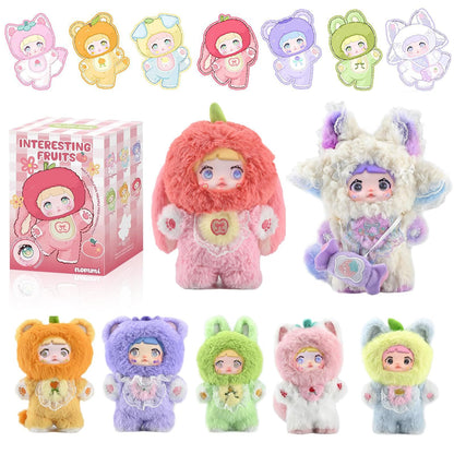 Nommi "Interesting Fruit" Series｜Official Plush Doll｜Fruit x Animal Design, Fine Embroidery, Luxury Plush｜Rotating Eyes for Expression Change｜Blind Box/Full Set｜Perfect for Birthday/Christmas Gifts (Random 1)