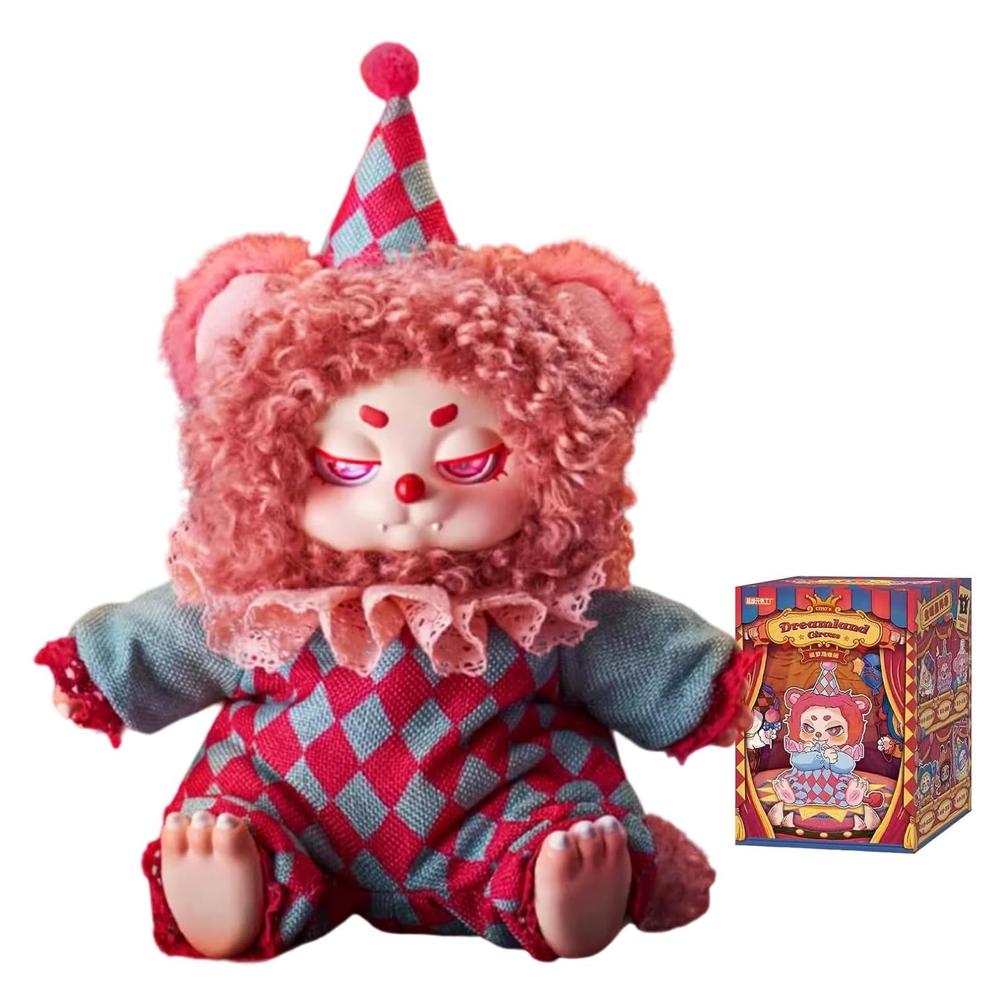 Cino Dream Tour Circus Series Blind Box Plush Doll – Kawaii Creepy Clown Mystery Collectible Toy