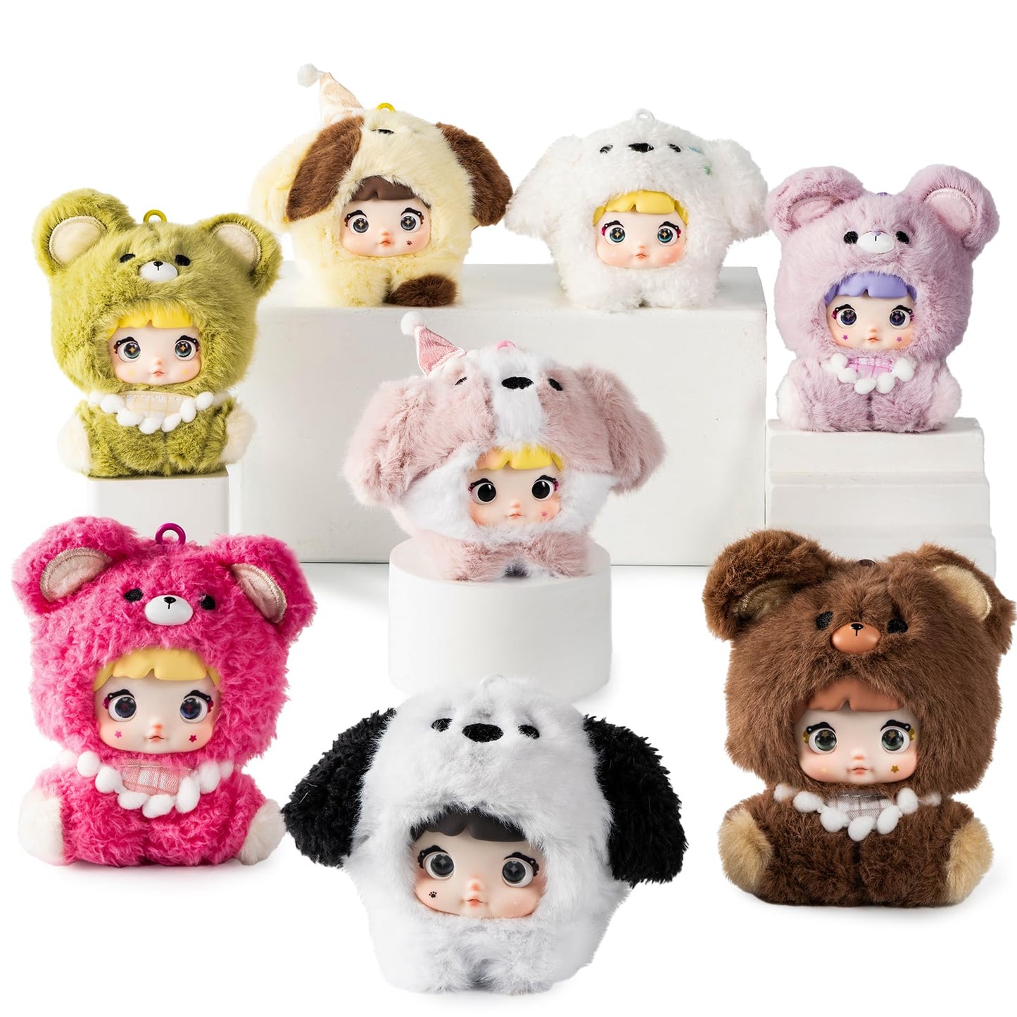 Nommi Plush Baby Series Blind Box｜Cute Mini Figures (8-9.5cm)｜8 Types + 2 Secret｜Perfect for Gifts｜Random Delivery of 1 Item